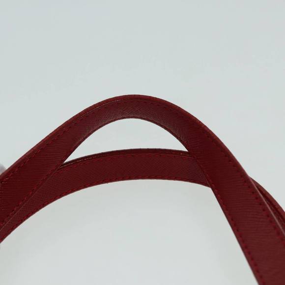 BURBERRY Nova Check Hand Bag Canvas Leather Beige Gold Red Auth 90271 - Picture 8 of 16